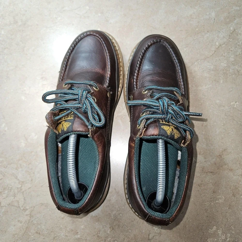 Georgia Boot Georgia Giant Boots‎ Mens Size 8.5 W Brown Leather Steel Toe Chukka